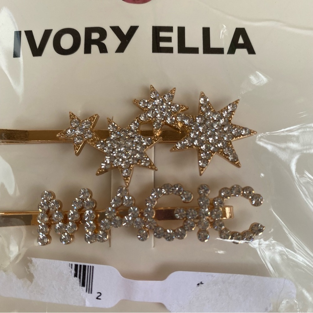 Ivory Ella Rhinestone Hair Pins - Picture 6 of 6